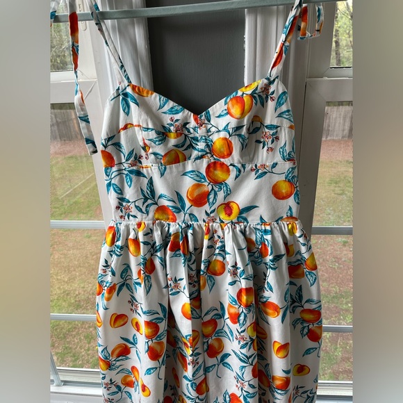 Amanda Uprichard Harmony Dress In Peaches - Picture 8 of 10
